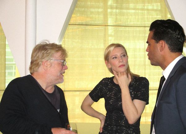Cate Blanchett with Philip Seymour Hoffman and Bobby Cannavale at Sony Pictures Classics' luncheon for Woody Allen's Blue Jasmine